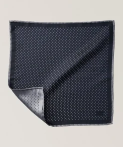 Geometric Hand Rolled Silk Handkerchief