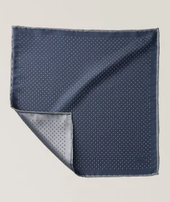 Geometric Hand Rolled Silk Handkerchief