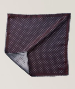 Geometric Hand Rolled Silk Handkerchief