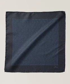 Micro-Geo Hand Rolled Silk Handkerchief
