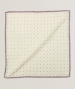 Micro-Geometric Wool-Cotton Pocket Square