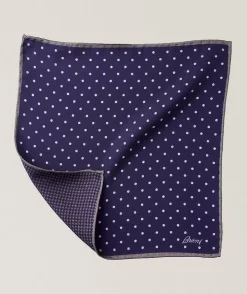 Polka Dot Hand Rolled Silk Handkerchief