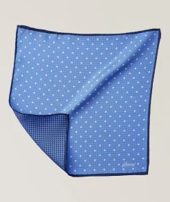 Polka Dot Hand Rolled Silk Handkerchief