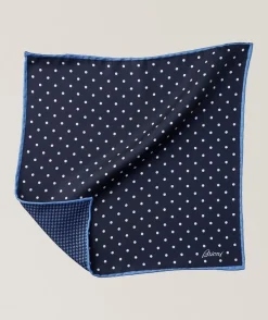 Polka Dot Hand Rolled Silk Handkerchief