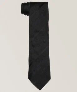 Tonal Stripe Silk-Cotton Tie